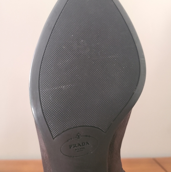 Brown Leather Prada Ankle Boots - Picture 7 of 8